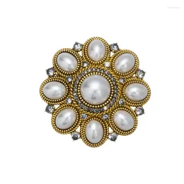 Brooches Shining U Vintage Pearl Brooch For Women Men Fashion Overcoat Accessory Gift