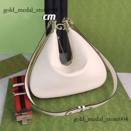 Cucci Bags Attache Large Shoulder Bag Crescent Moon Shape Shaped Hook Closure With Zip Detachable Web Trim Luxury Designer Handbag Purse f629
