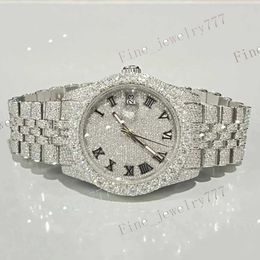 High Quality luxury watch iced out vvs Moissanite Diamond Watch hip hop Full Iced Out Diamond Watch for Women