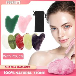 Face Massager 10 natural jade melon sand stone massage and scraping facial tool used for hydrotherapy acne treatment bag puffing and tightening Q240523