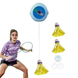 Badminton Sets Extensible Badminton Self Training Practice Tools Indoor Game Set Combo for Kids Adult Badminton Tool S52401 S52401