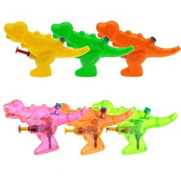 Sand Play Water Fun Gun Toys 3 pieces of dinosaur water gun childrens toy press type mini water gun beach water toy summer outdoor transparent solid color TMZ WX5.22