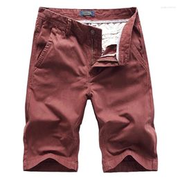 Men's Shorts Summer Pure Cotton Fashionable Business Casual Jogging Sports Pants Solid Color Simple Straight Leg