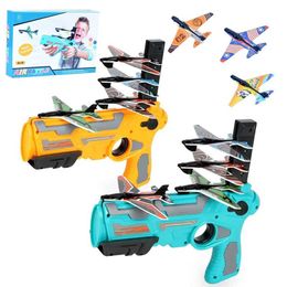 Aircraft Modle Aircraft Modle Childrens Aeroplane launcher toy throwing foam Aeroplane flight mode ejection Aeroplane outdoor sports shooting WX5.2354752