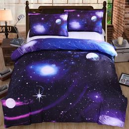 Bedding Sets 3d Galaxy Brushed Microfiber Set Duvet Cover Bed Sheet Pillow Cases 3/4pcs Linen