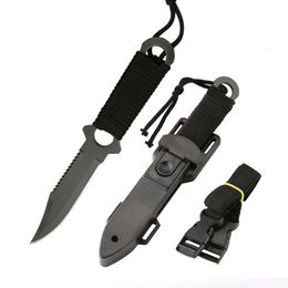 Fixed Blade Steel Combat Straight knive Outdoor Camping EDC Tactical Knife Survival Knives With Case L2405