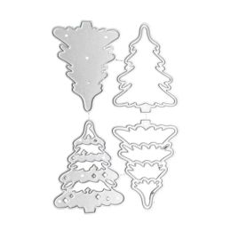 Christmas Trees Metal Cutting Dies Stencil Scrapbooking Diy Album Stamp Paper Card Embossing Decor Craft Knife Mould