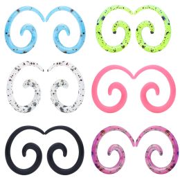 2pcs 1.2-8mm Acrylic Spiral Ear Gauges Fake Ear Tapers Stretching Plugs Tunnel Expanders Earlobe Cartilage Body Piercing Jewelry