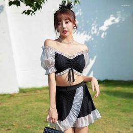 Women's Swimwear Spring Skirt Split Style Swimsuit Slimming Flat Angle Vacation Two-piece Set Girls Sexy