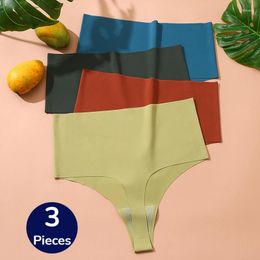 Women's Panties BZEL 3PCS/Set High Waist Thongs Female Seamless Underwear Sexy Lingerie Fashion Comfortable G-Strings T-Back