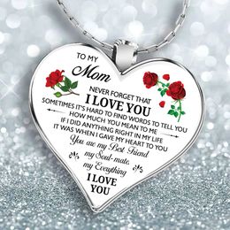Anhänger Halskette für meine Mutter Großmutter Tochter Herzförmige Halskette weibliche Liebe Muttertag Schmuck S2452206