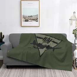 Blankets Green Supermarine Spitfire Aeroplane Blanket Fleece All Season Breathable Ultra-Soft Throw For Office Plush Thin Quilt