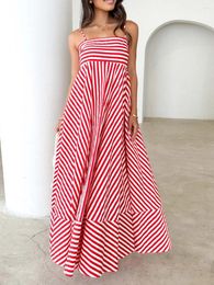 Casual Dresses Fashion Women Sexy Dress Ric Rac Sleeveless Spaghetti Strap Summer Backless Long S M L