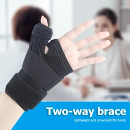 Adjustable Elastic Two-way Thumb Stabilizer Finger Support Wrist Band Brace Splint Wrist Hand Protector Bandage