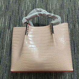 Fashion Women Men Messenger Bag designer totes rivet genuine leather Handbag composite handbags famous purse shopping bags Black White 2401