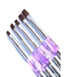 Nail Brushes Whole 1pcs Hideaway Sable Detachable UV Gel Acrylic Painting Brush Art Drawing Tool Builder Pen2541375