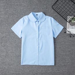 Clothing Sets School Uniform Girls And Boys Tops Short Sleeve Cotton Shirt Women Men Oversize XS-5XL Sky Blue Work Labour Suit