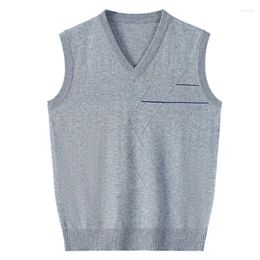Men's Vests High Quality Sweater Vest For Men Korean Fashion Autumn Wool Tank Tops Sleeveless Knitted Mens Clothing