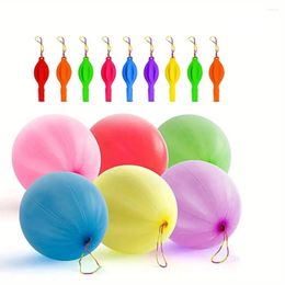 Party Decoration 10 Pcs/25 Pcs Colour Mixed Rubber Band Handle Bouncing Balloon Set For Holiday Accessories Children's Outdoor Toys