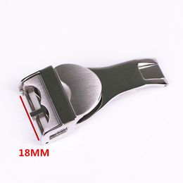 18mm Folding Buckle Watch Accessories For Strap Butterfly Button Solid Steel Clasp Band Bands 239U