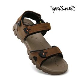 Summer Outdoor Sandals Men's Leather Beach Shoes Designer Direct Shipme f53