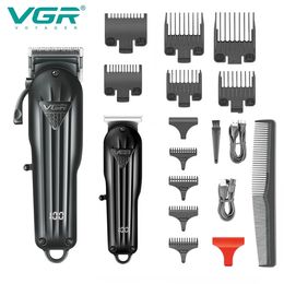 VGR Hair Clipper Professional Hair Cutting Machine Rechargeable Barber Hair Trimmer Cordless Haircut Clipper for Men V-282 V-982 240520