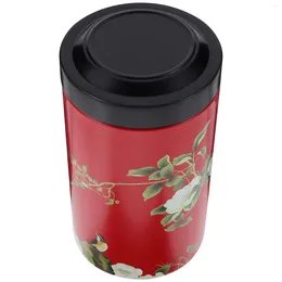 Storage Bottles Tea Tin Canisters Metal Jar Chinese Tinplate Coffee Sugar Jars Airtight Loose Container Bag Can Small Kitchen