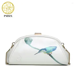 Shoulder Bags Pmsix 2024 Summer Animal Printing Leather Women Bag White Elegant Clutch Evening Beautiful Gift