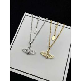 Pendant Necklaces Designer Letter Viviane Chokers Women Fashion Jewelry Metal Pearl Necklace cjeweler Wes