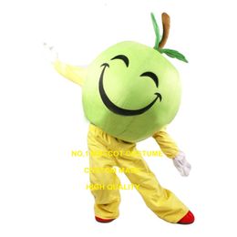 happy green mascot costume wholesale adult size cartoon apple theme anime costumes cartival fancy dress kits 2614 Mascot Costumes