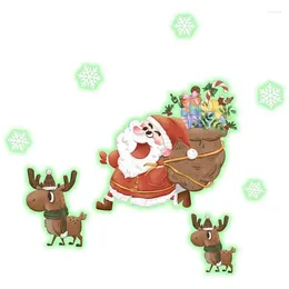 Party Decoration Christmas Window Decorations Santa Wall Decal And Reindeer Glow In The Dark Create A Mood