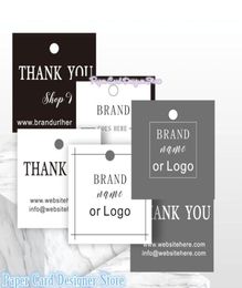 Custom Hang TagThank You Tag Product Thank You Clothing Logo Labelsblack Series Greeting Cards5546809