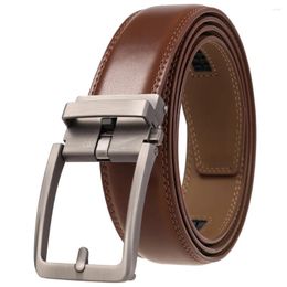 Belts 3.5cm Men Belt Fashion Alloy Automatic Buckle Business Affairs Casual Decoration Men's Genuine Leather Luxury