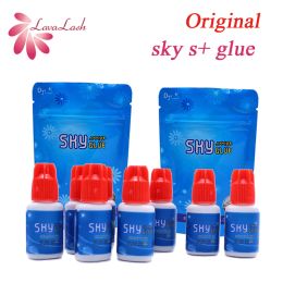 Wholesale Original Korea Eyelash Extensions Sky glue Red Cap 1-2s dry time 6-7 weeks Fastest EyeLash glue 5ml Makeup tools