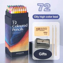 Crayon Pencils 12/24/48/72 Color Pencil DIY Set includes Wood pencil sharpener eraser school office supplies art studio WX5.23
