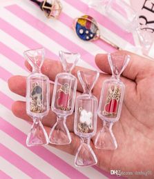 Pink sugao stuff sacks transparent candy shape cute box ins earrings travel portable Jewellery ring box women min packs whole5830143