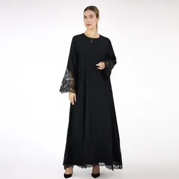 Ethnic Clothing Eid Mubarak Djellaba Embroidered Abaya Women Muslim Maxi Dress Dubai Kaftan Turkey Robe Islamic Longue Femme Musulmane