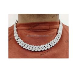 High Quality Big Manufacturer Supplier Exporter Pass Test Cuban Chain Good Price Fashion Trendy Moissanite Diamond Miami