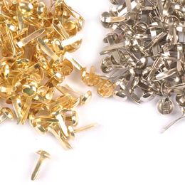 100Pcs Mix Round Brads Silver/golden Embellishments For Scrapbooking Metal Crafts Fastener Brad For Diy Decorations c2252