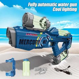 Sand Play Water Fun Gun Toys Fully automatic water gun continuous water high-capacity lighting and sound effects outdoor water toys childrens gifts WX5.22