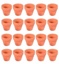 20Pcs Small Mini Terracotta Pot Clay Ceramic Pottery Planter Cactus Flower Pots Succulent Nursery Pots Great For Plants Crafts Y207303530