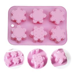 3D Christmas Snowflake Silicone Moulds Soap Mould Chocolate Mould DIY Fondant Baking Cooking Cake Decorating Tools DIY Candle Moulds