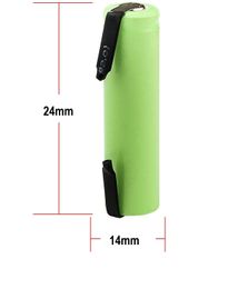 2/3AA Ni-MH 1.2V Rechargeable Tabbed Battery 1000 mAh Battery Replacement for Electric Razor, Toothbrush, and More