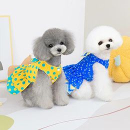 Dog Apparel Luxury Girl Clothes Harness Fashion Cotton Sweet Tutu Dress For Pet Bow Tie Puppy Cute Skirt