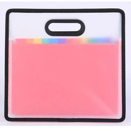 Case Clip Expanding Accordion Supplies Data Office File Organ Portable Rainbow Folder Wallet Ticket 12-layer Package 240524