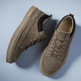 Casual Shoes Italian Brand Men's Suede Leather Outdoor Wear-resistant Oxford Fashionable Free Delivery