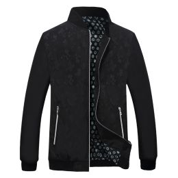 Quality Bomber Solid Casual Jacket Men Spring Autumn Outerwear Mandarin Sportswear Mens Jackets for Male Coats M-5XL 6XL 7XL