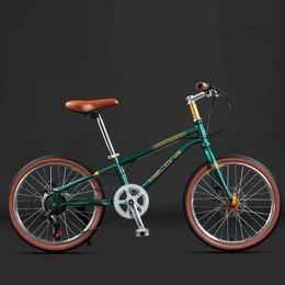 Bikes Retro 20 inch urban road bicycle adult high carbon steel 7-speed frame retro racing bicycle Aluminium alloy wheels and rims Q240523
