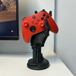 Cyberpunk Robotic Hand Statue Game Controller Stand Support Holder For PS5s Xboxs Series Universal Gamepad Mount Joystick Rack 240517
