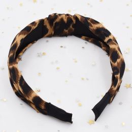 Leopard Print Headband Women Wide Snake Print Hairband for Adults Sexy Head Band Not Slip Hairband Girls Knotted Hairband Hoop